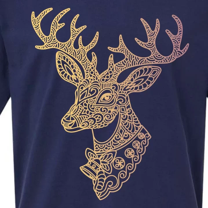 Reindeer Abstract Art Holiday Sueded Cloud Jersey T-Shirt