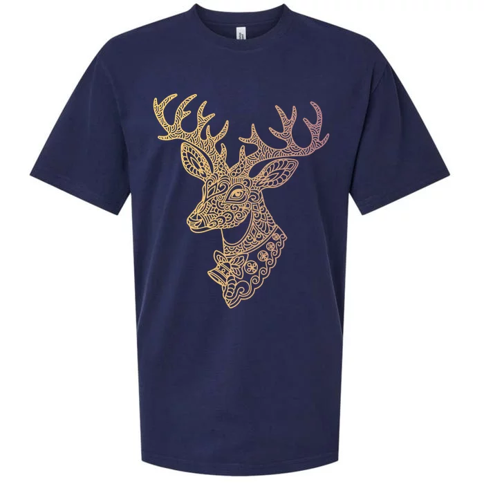 Reindeer Abstract Art Holiday Sueded Cloud Jersey T-Shirt