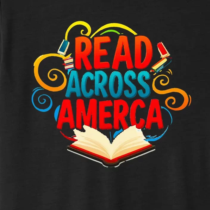 Reads Across America Reading Teacher Books Reader ChromaSoft Performance T-Shirt