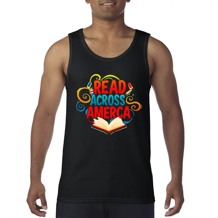 Reads Across America Reading Teacher Books Reader Tank Top