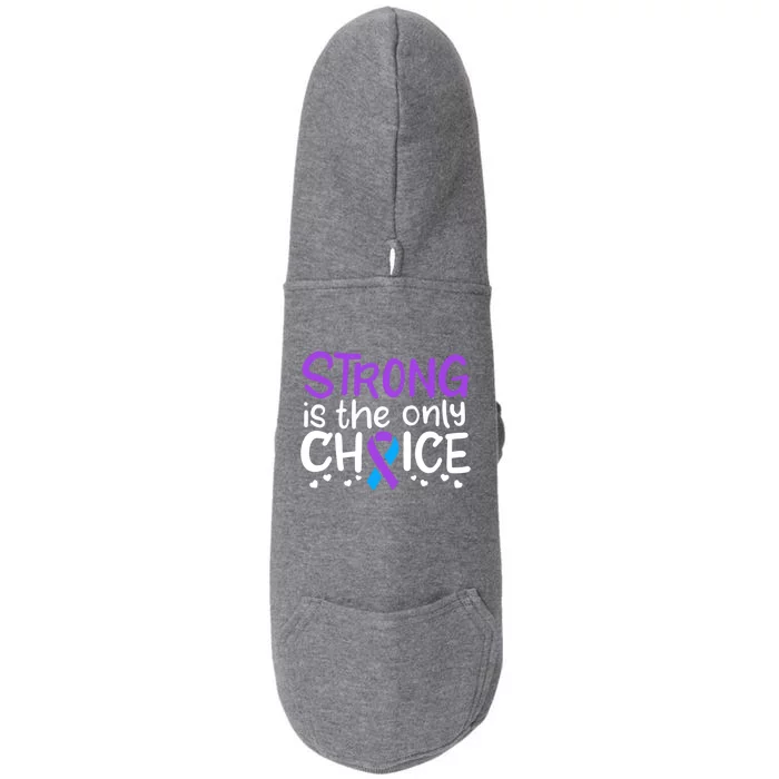 Rheumatoid Arthritis Awareness Ribbon Arthritis Warrior Gift Doggie 3-End Fleece Hoodie