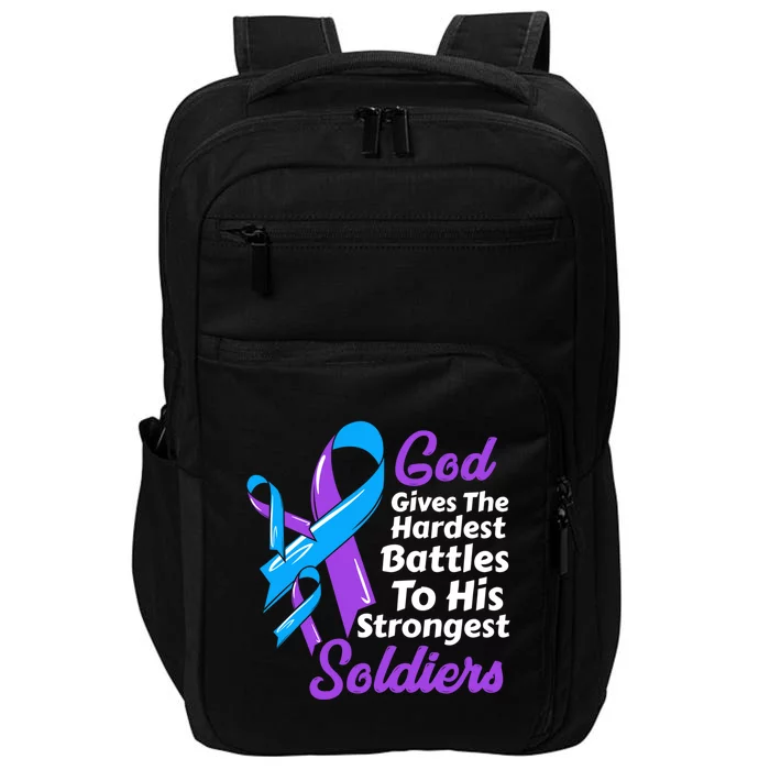 Rheumatoid Arthritis Awareness Ribbon God Strongest Soldiers Funny Gift Impact Tech Backpack