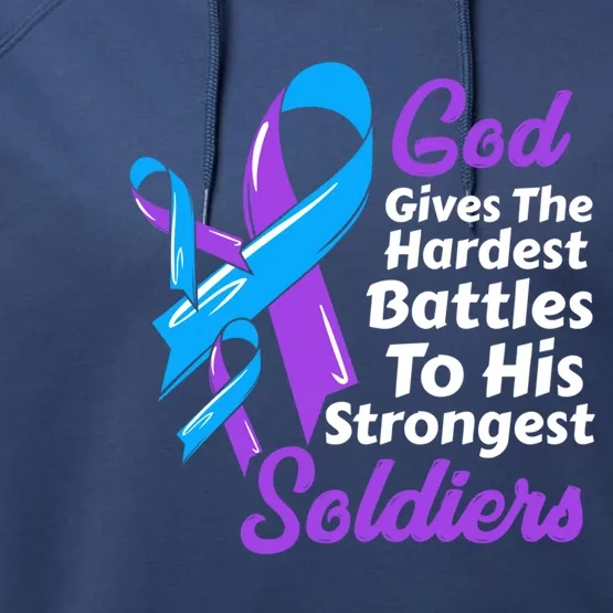 Rheumatoid Arthritis Awareness Ribbon God Strongest Soldiers Funny Gift Performance Fleece Hoodie