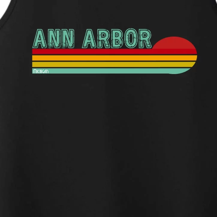 Retro Ann Arbor Michigan Performance Tank