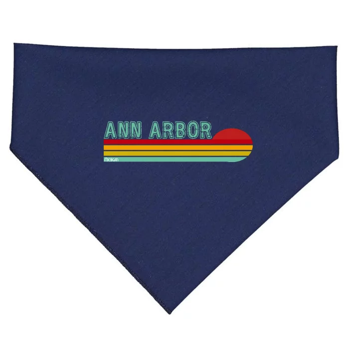 Retro Ann Arbor Michigan USA-Made Doggie Bandana