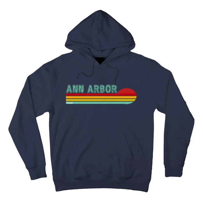 Retro Ann Arbor Michigan Hoodie