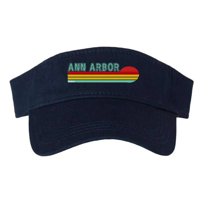 Retro Ann Arbor Michigan Valucap Bio-Washed Visor