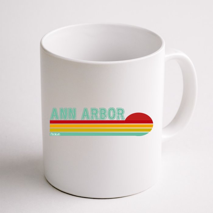 Retro Ann Arbor Michigan Front & Back Coffee Mug