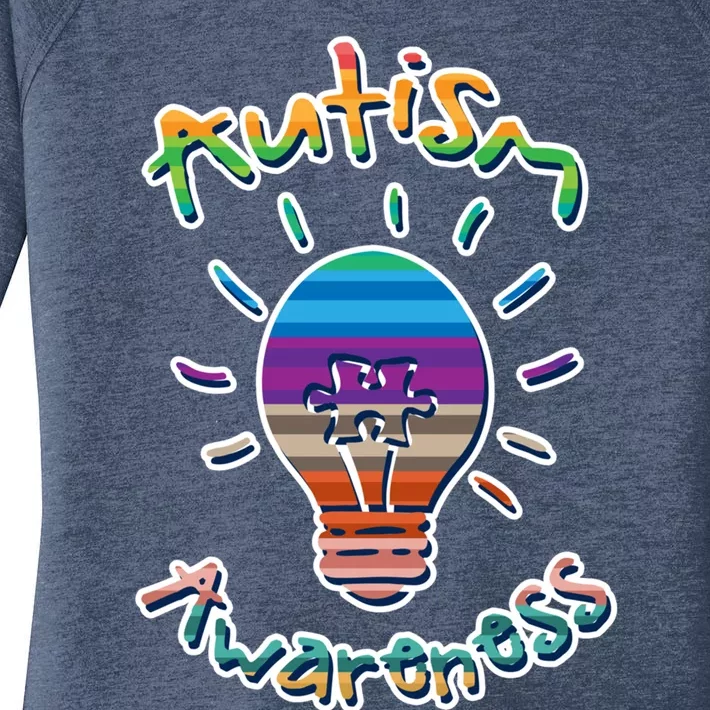 Raising Autism Awareness Acceptance Month Support Autistic Cool Gift Women's Perfect Tri Tunic Long Sleeve Shirt