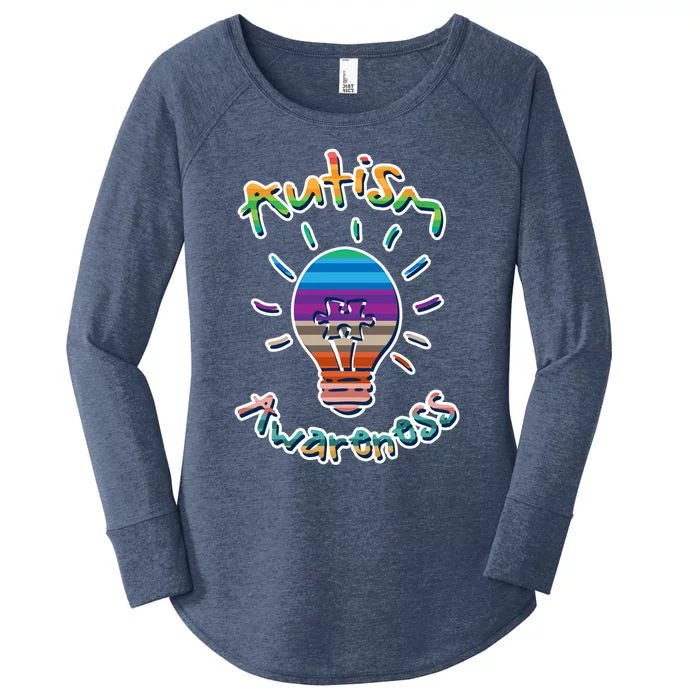 Raising Autism Awareness Acceptance Month Support Autistic Cool Gift Women's Perfect Tri Tunic Long Sleeve Shirt