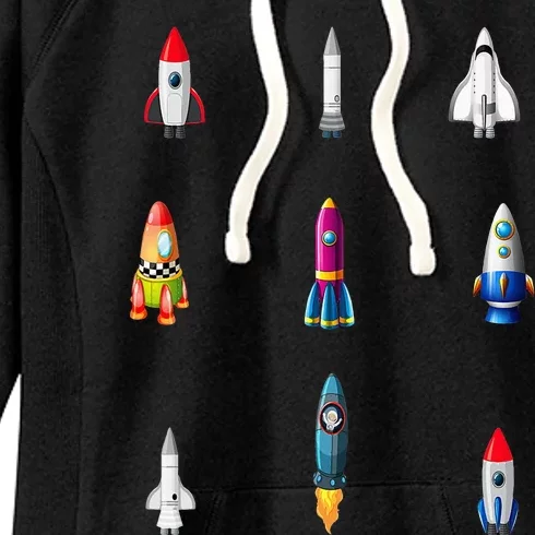 Rocket Astronomy Astronaut Women's Fleece Hoodie