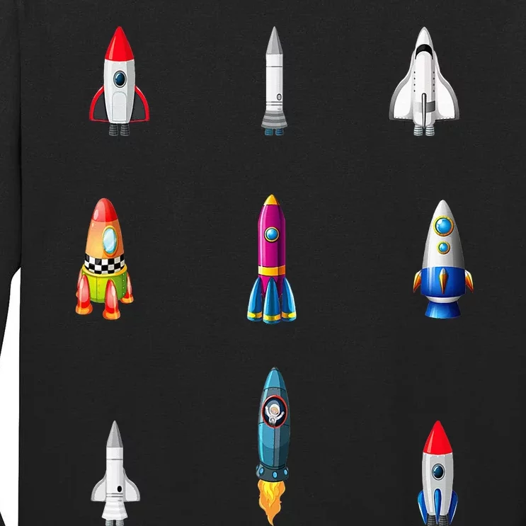 Rocket Astronomy Astronaut Tall Long Sleeve T-Shirt