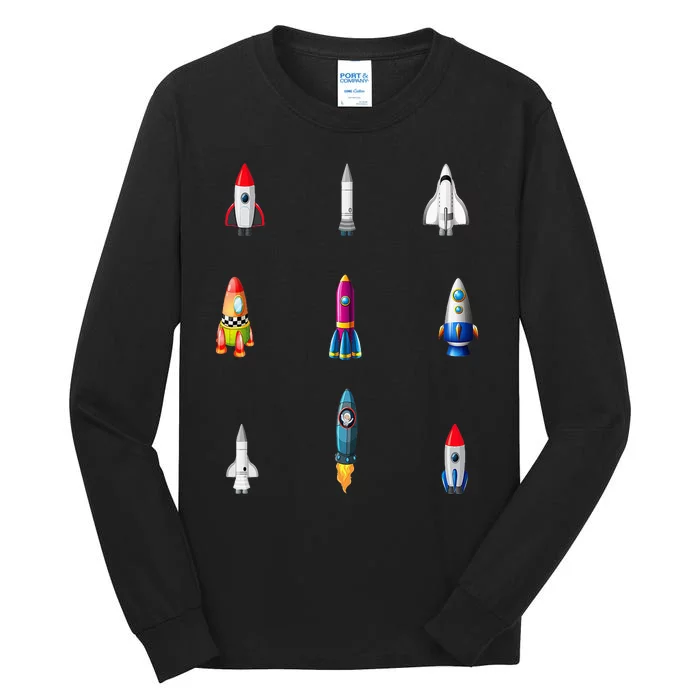 Rocket Astronomy Astronaut Tall Long Sleeve T-Shirt