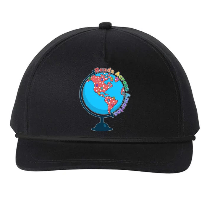 Reads Across America World Globe Book Lover Snapback Five-Panel Rope Hat