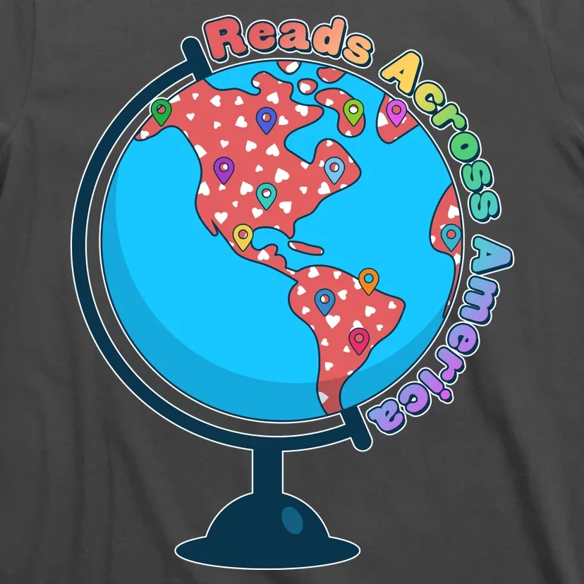 Reads Across America World Globe Book Lover T-Shirt