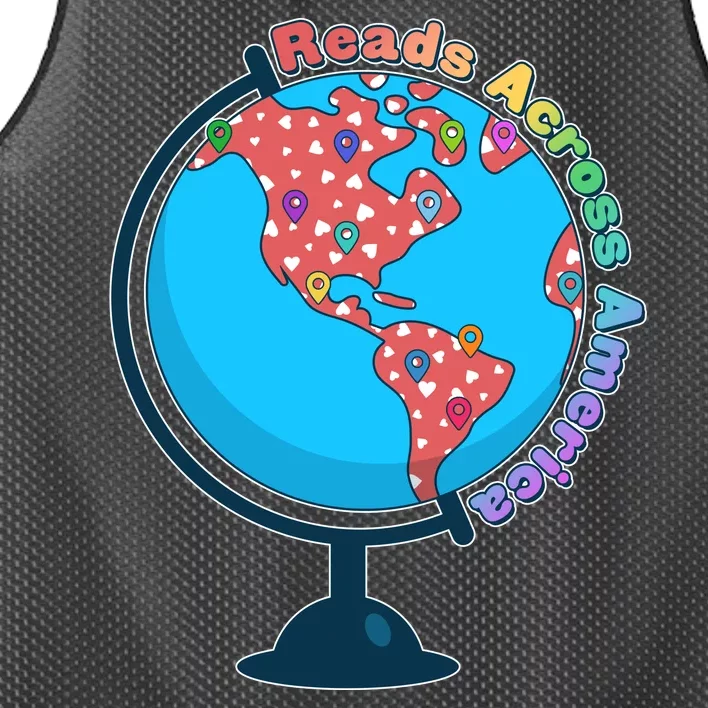 Reads Across America World Globe Book Lover Mesh Reversible Basketball Jersey Tank