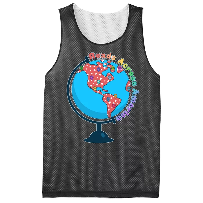 Reads Across America World Globe Book Lover Mesh Reversible Basketball Jersey Tank