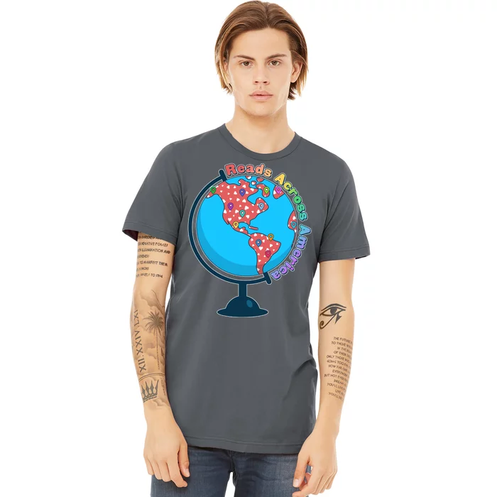 Reads Across America World Globe Book Lover Premium T-Shirt