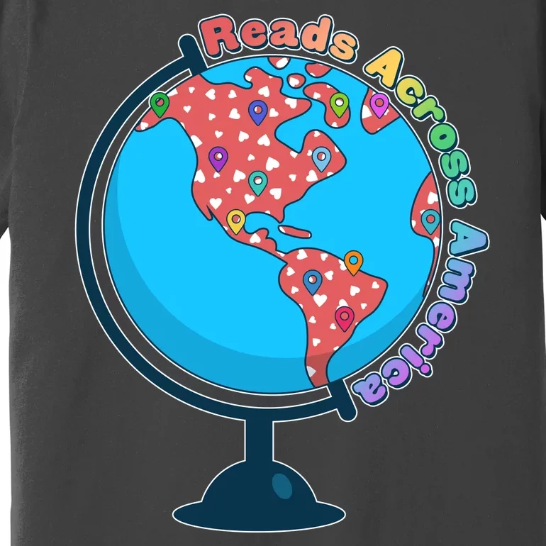 Reads Across America World Globe Book Lover Premium T-Shirt