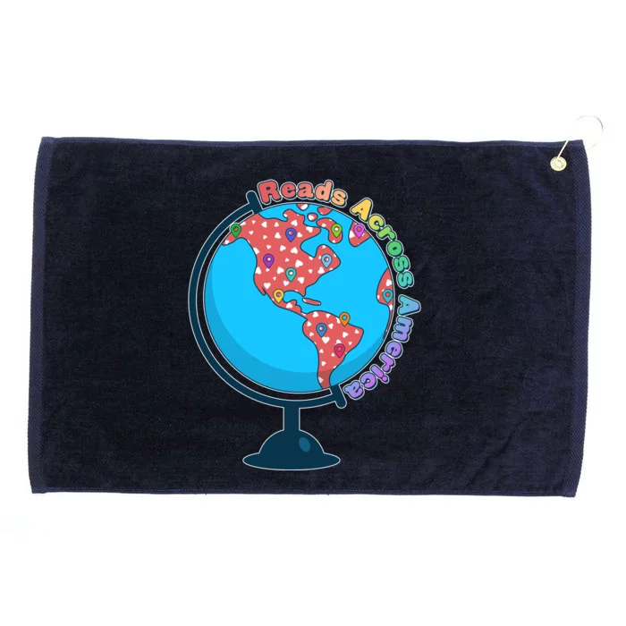 Reads Across America World Globe Book Lover Grommeted Golf Towel