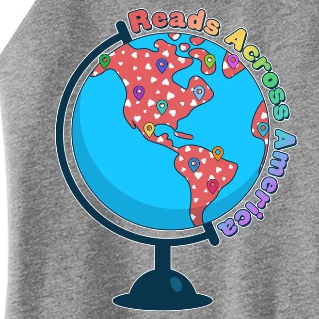 Reads Across America World Globe Book Lover Women’s Perfect Tri Rocker Tank