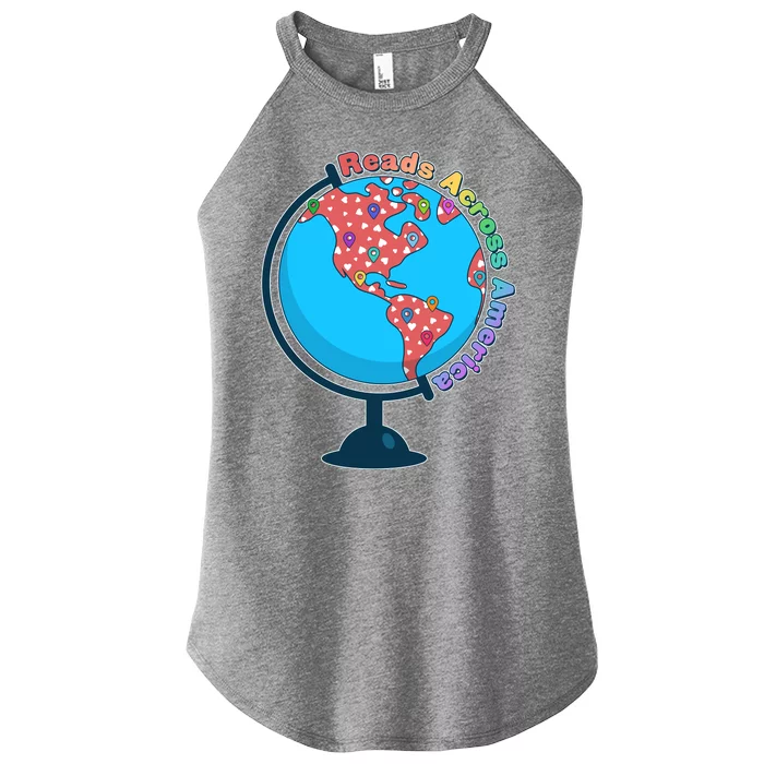 Reads Across America World Globe Book Lover Women’s Perfect Tri Rocker Tank