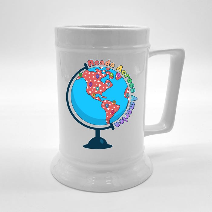 Reads Across America World Globe Book Lover Front & Back Beer Stein