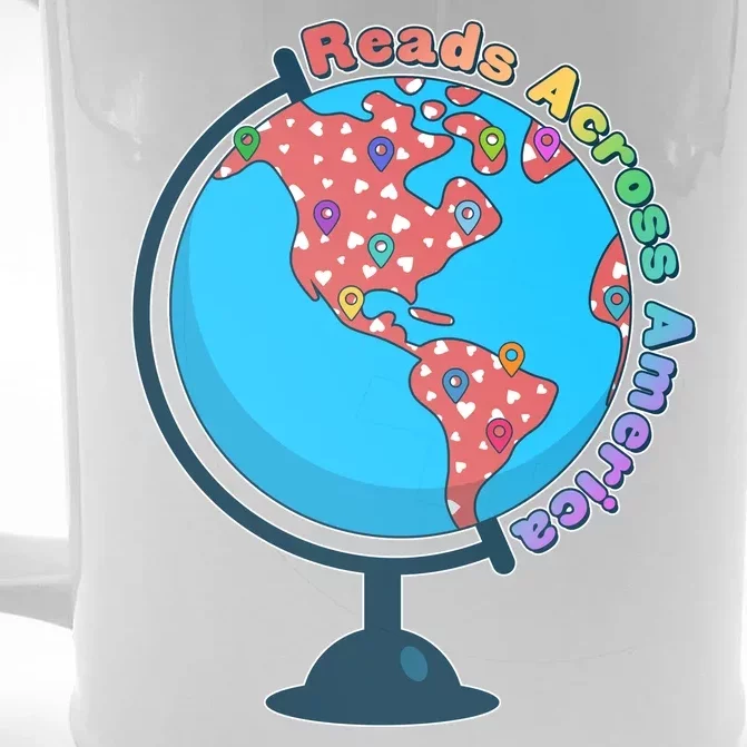 Reads Across America World Globe Book Lover Front & Back Beer Stein