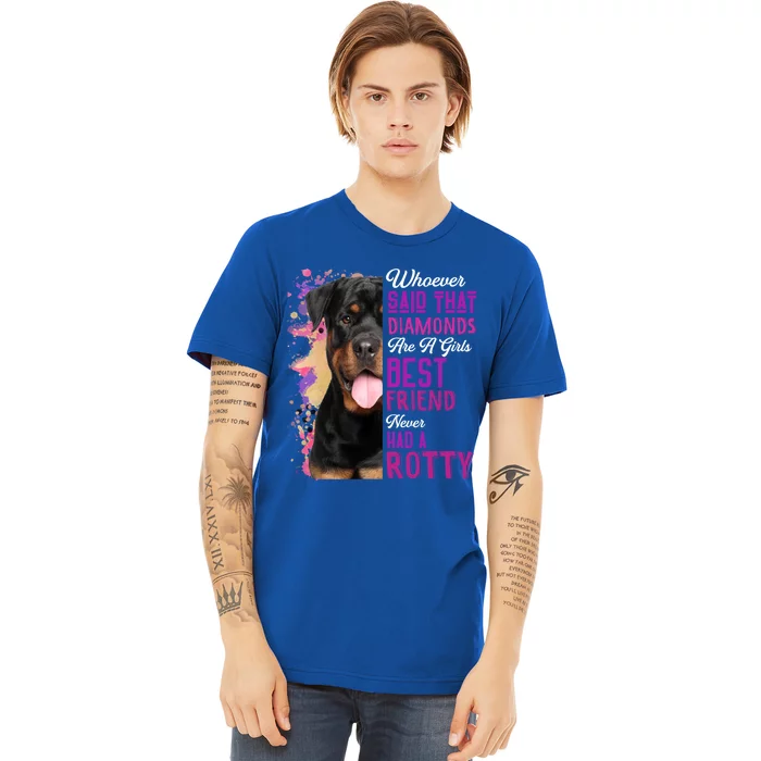 Rottweilers Are A Best Friend Dog Mama Rotty Lover Mom Gift Premium T-Shirt