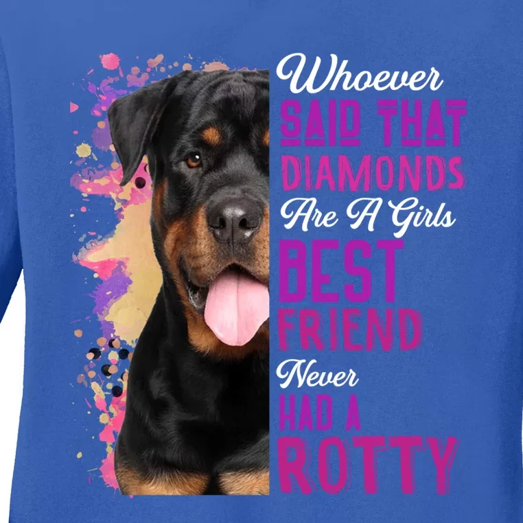 Rottweilers Are A Best Friend Dog Mama Rotty Lover Mom Gift Ladies Long Sleeve Shirt