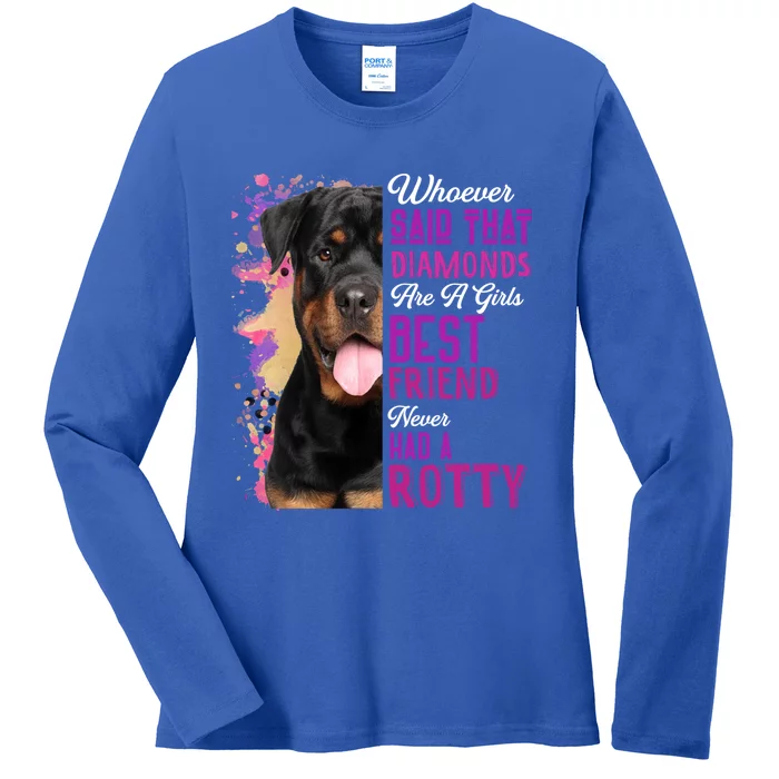 Rottweilers Are A Best Friend Dog Mama Rotty Lover Mom Gift Ladies Long Sleeve Shirt