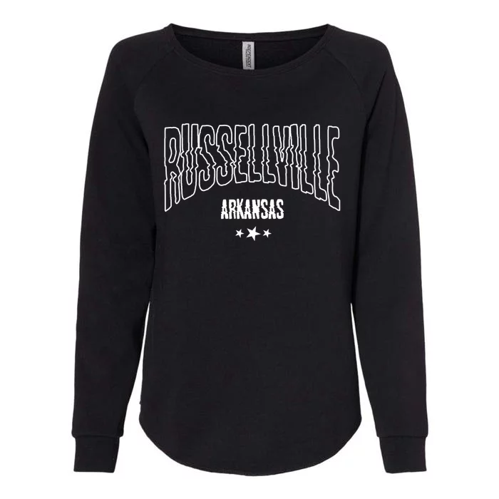 Russellville Arkansas Ar Vintage Throwback Athletic Souvenir Cute Gift Womens California Wash Sweatshirt