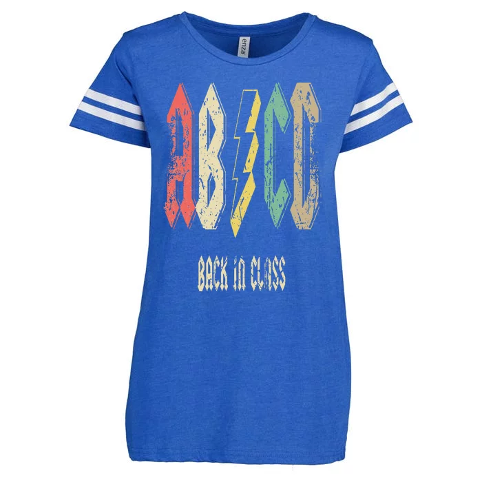 Retro ABCD Back in Class Vintage Back to School Teacher Enza Ladies Jersey Football T-Shirt