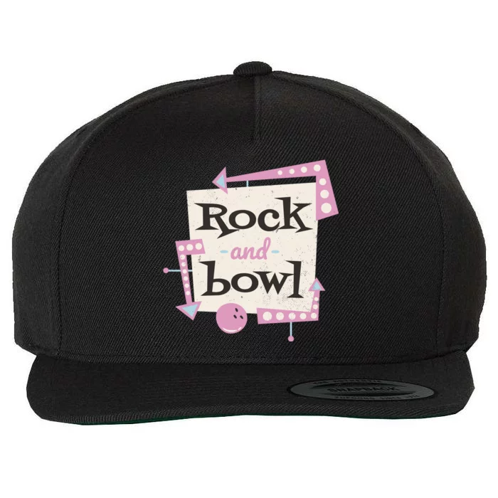 Rock And Bowl Wool Snapback Cap