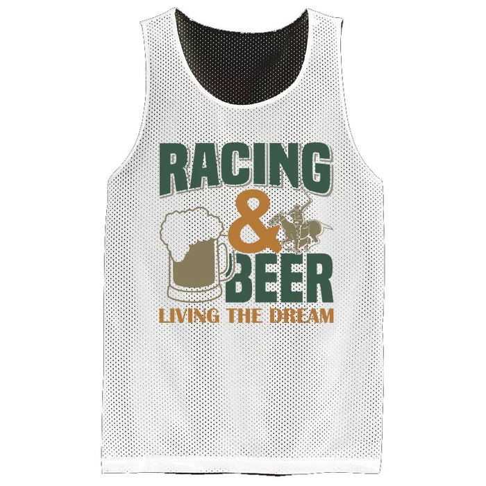 Racing And Beer Living The Dream Mesh Reversible Basketball Jersey Tank