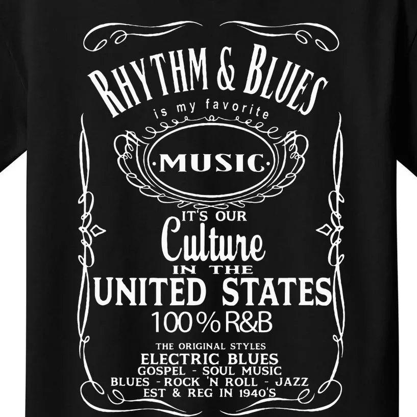 Rhythm And Blues Rnb R&B Music Band Souvenir Kids T-Shirt