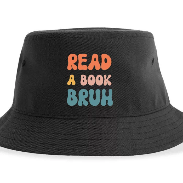 Read A Book Bruh Funny English Teacher Reading Literature Sustainable Bucket Hat