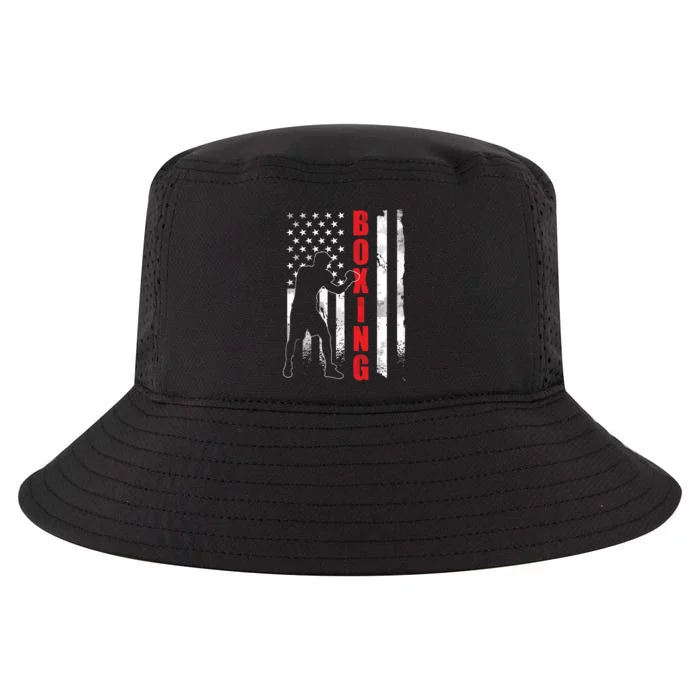 Retro American Boxing Apparel US Flag Boxer Cool Comfort Performance Bucket Hat