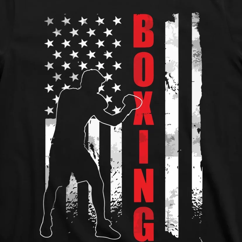 Retro American Boxing Apparel US Flag Boxer T-Shirt