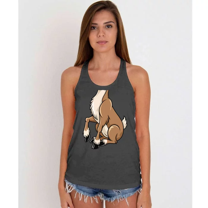 Reindeer Adult Brown Deer Costume Women's Knotted Racerback Tank