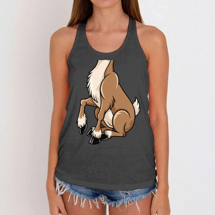 Reindeer Adult Brown Deer Costume Women's Knotted Racerback Tank