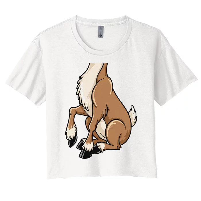 Reindeer Adult Brown Deer Costume Women's Crop Top Tee