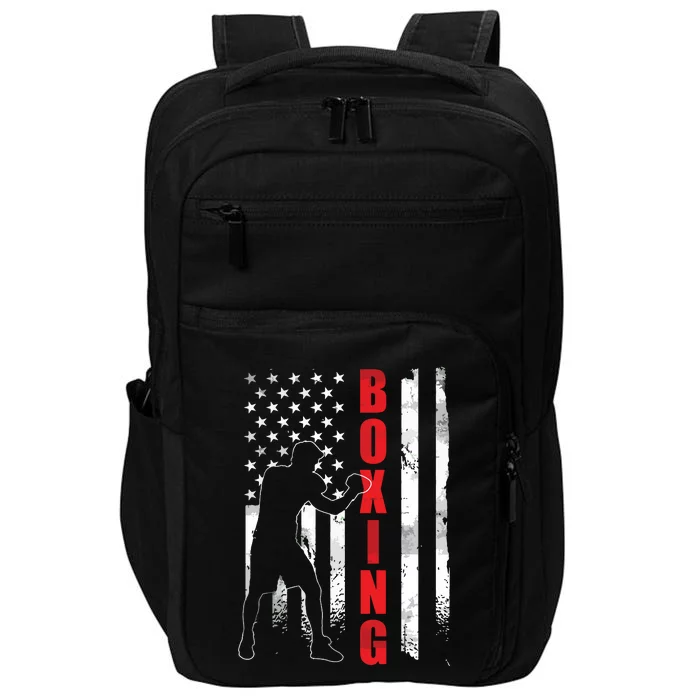 Retro American Boxing Apparel US Flag Boxer Impact Tech Backpack