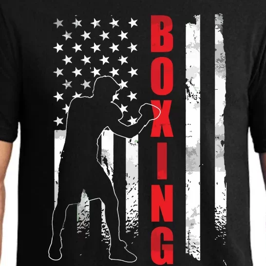 Retro American Boxing Apparel US Flag Boxer Pajama Set