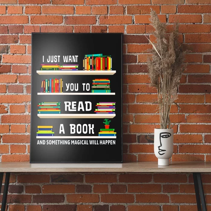 Read A Book Something Magical Will Happen Book Lovers Poster