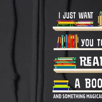 Read A Book Something Magical Will Happen Book Lovers Full Zip Hoodie