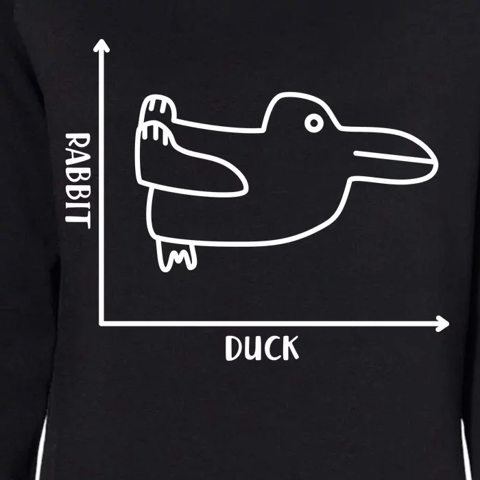 Rabbit Duck Diagram Chart Womens California Wash Sweatshirt