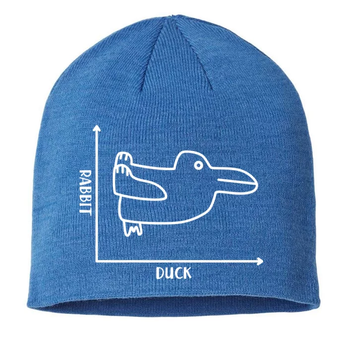 Rabbit Duck Diagram Chart 8 1/2in Sustainable Knit Beanie