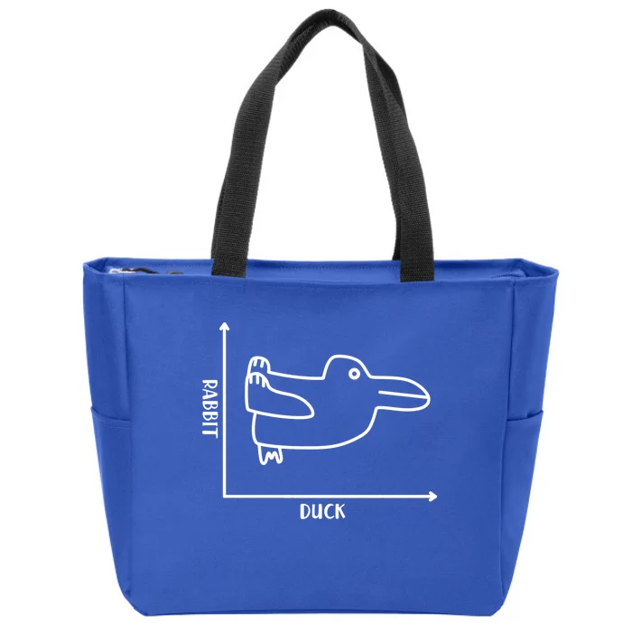 Rabbit Duck Diagram Chart Zip Tote Bag