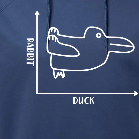 Rabbit Duck Diagram Chart Performance Fleece Hoodie